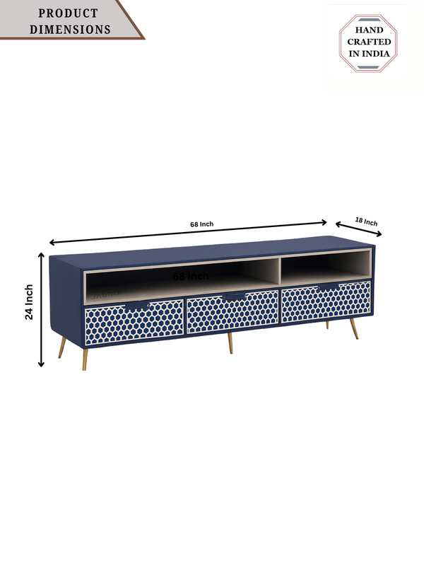 Inlay Media Unit with Drawers - Targua