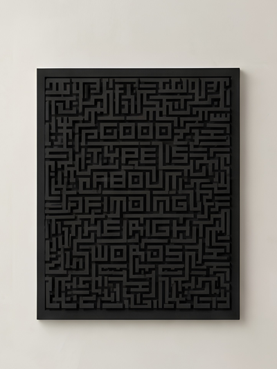 Maze Noir | Modern Abstract Art