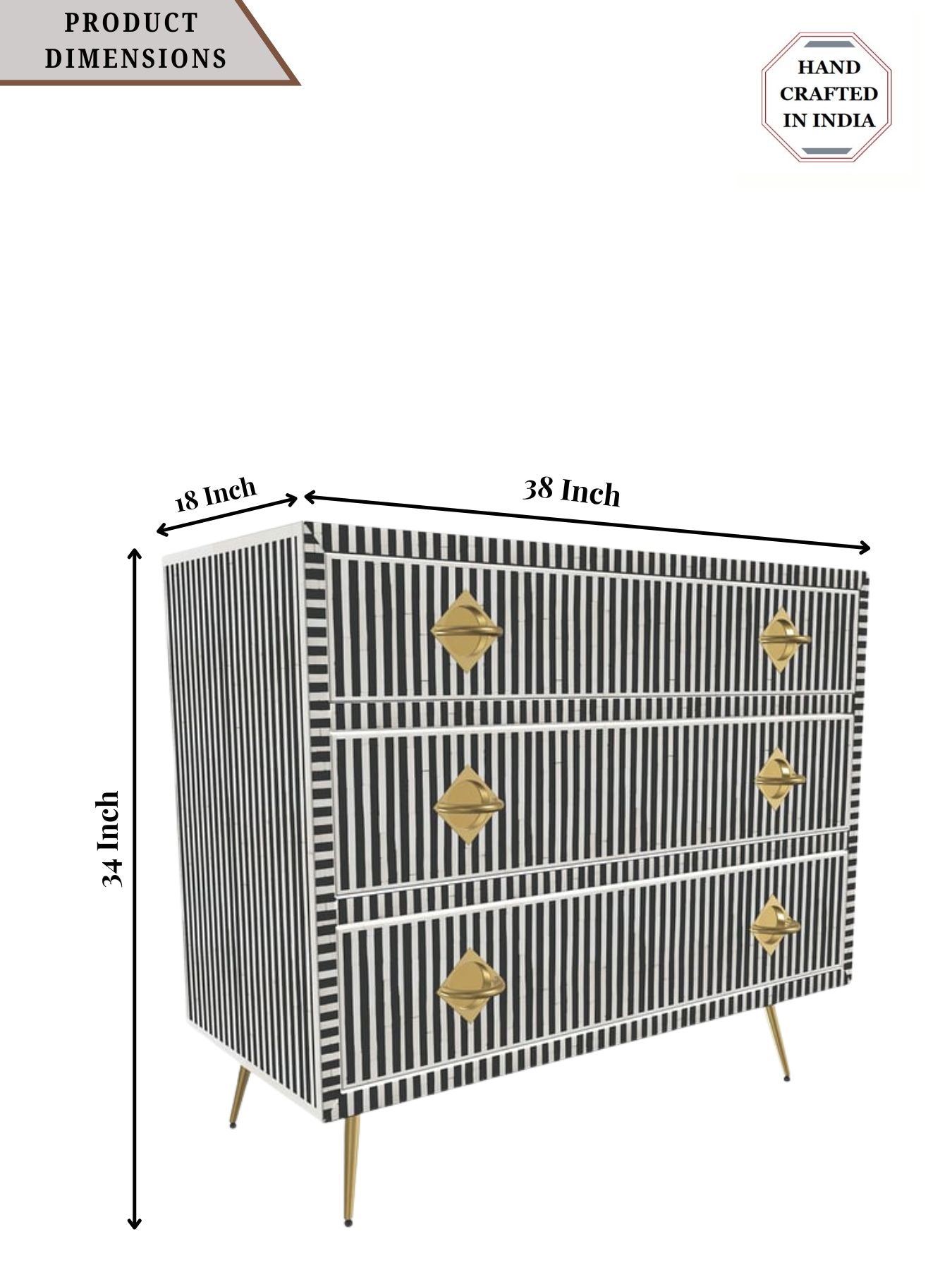 Inlay Chest of Drawers - Waterfall