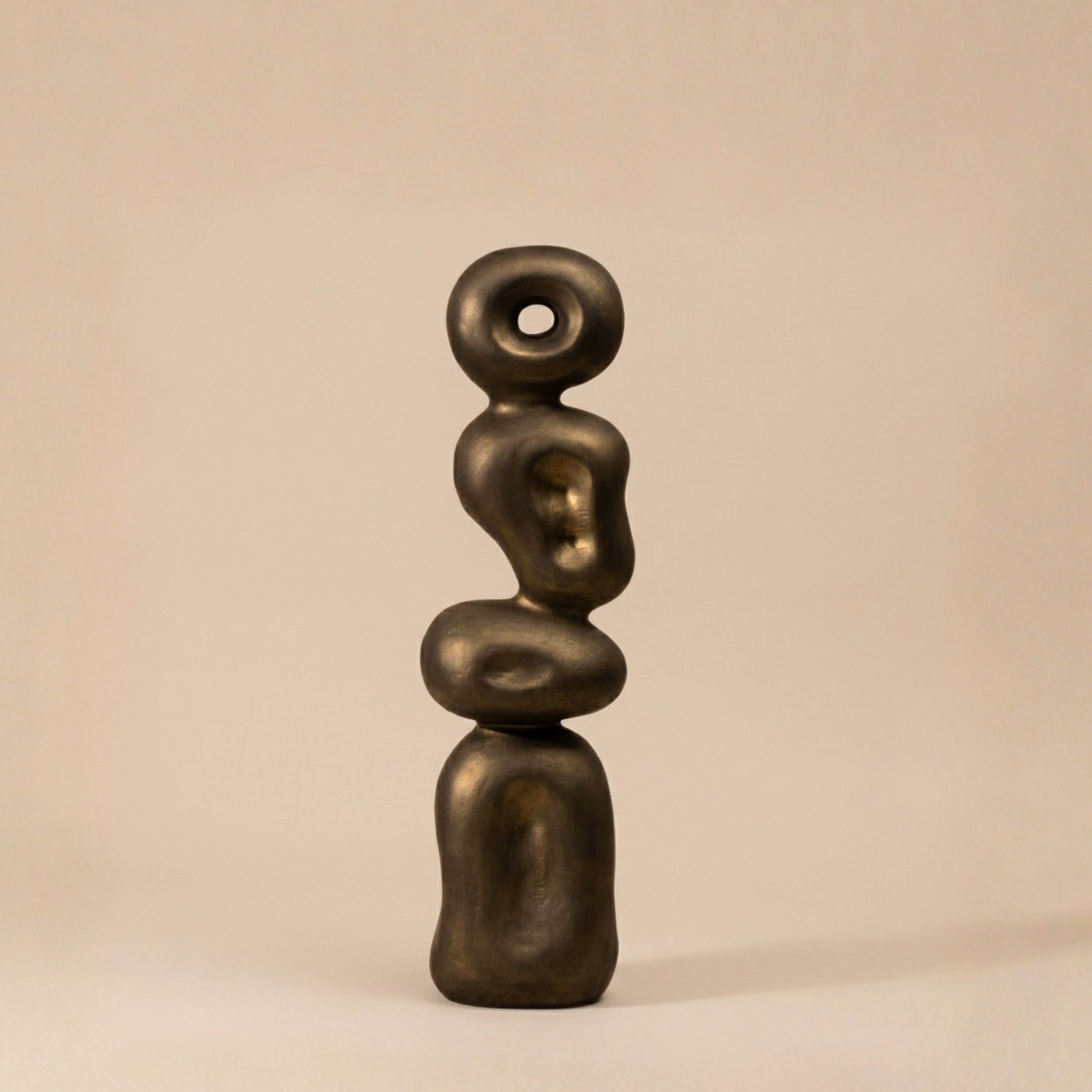 Grande Ren Organic Sculpture - Bronze Gold