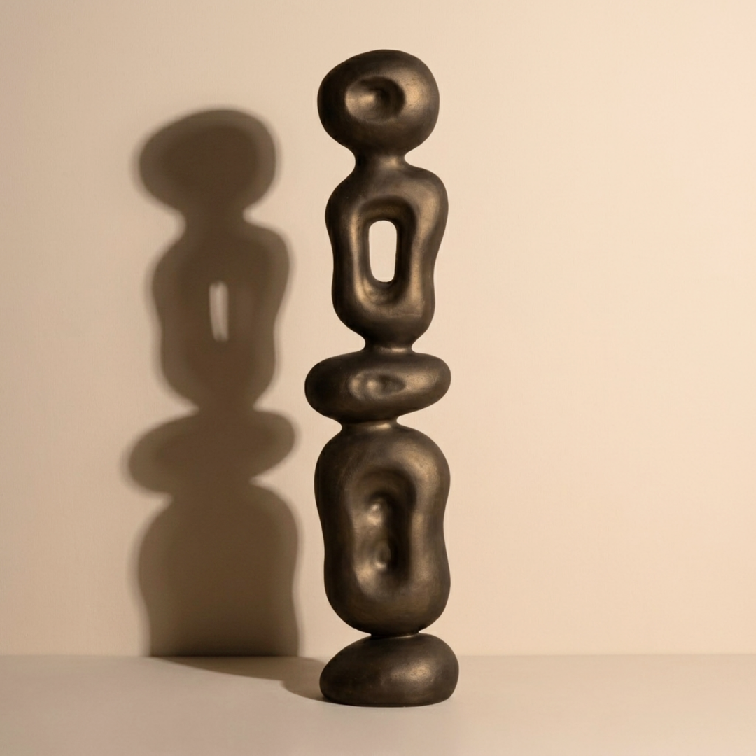 Grande Ren Organic Sculpture - Bronze Gold