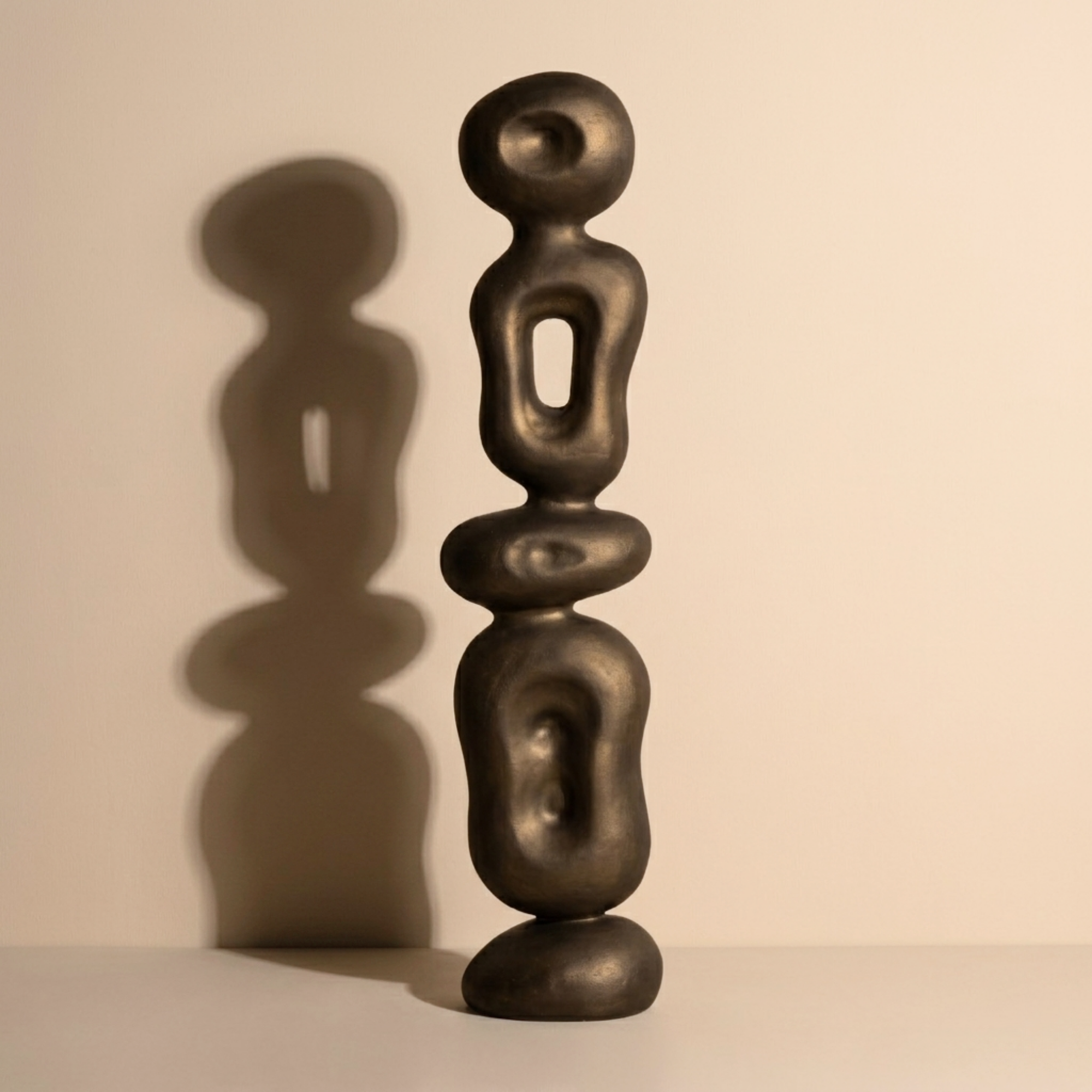 Grande Ren Organic Sculpture - Bronze Gold