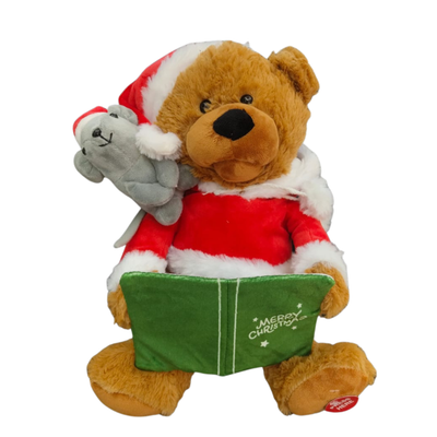 Talking Santa Teddy with Mouse