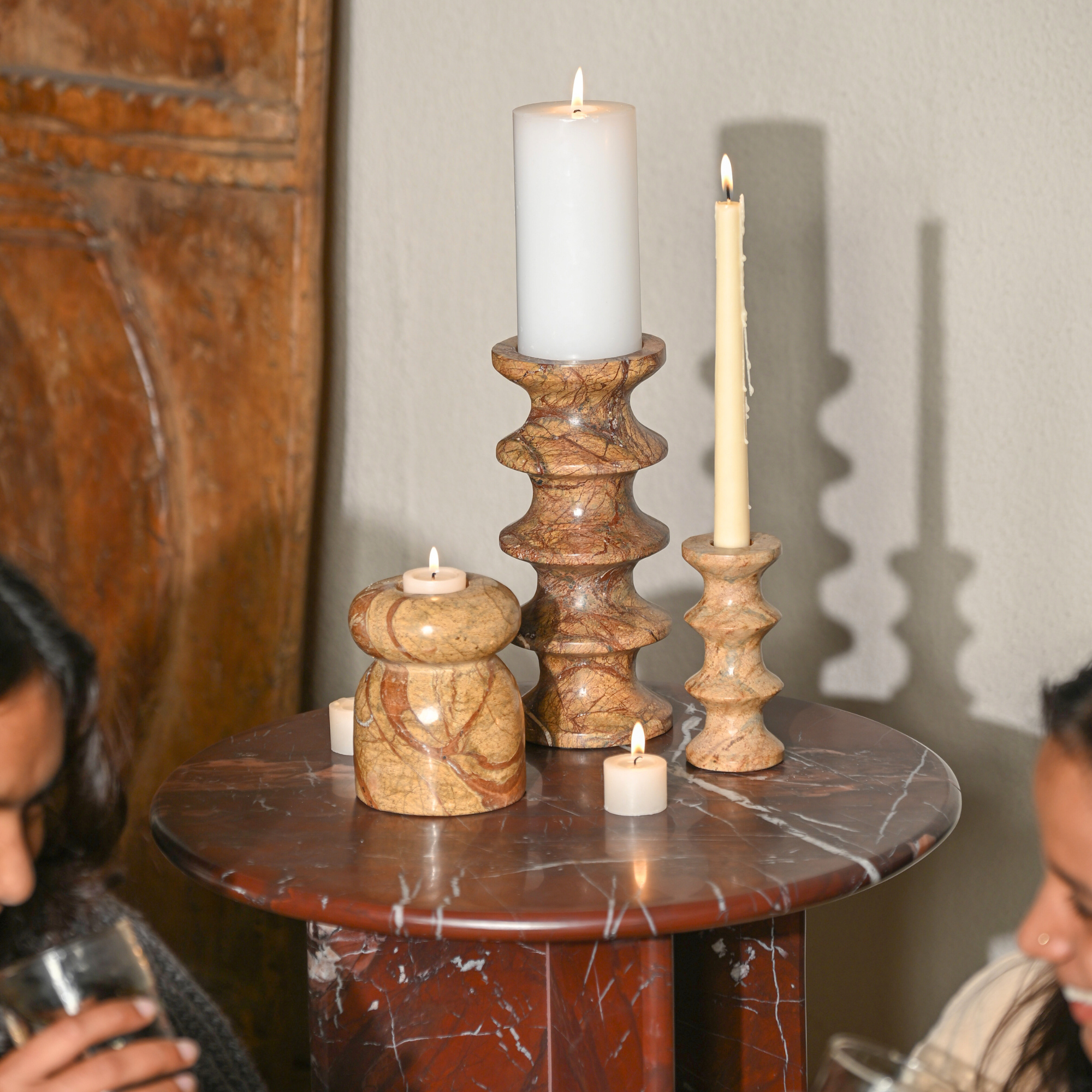 Astra Marble Candle Holders