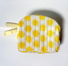Sustainable Quilted Cotton Travel Pouch l Golden Hour Classic Organizer