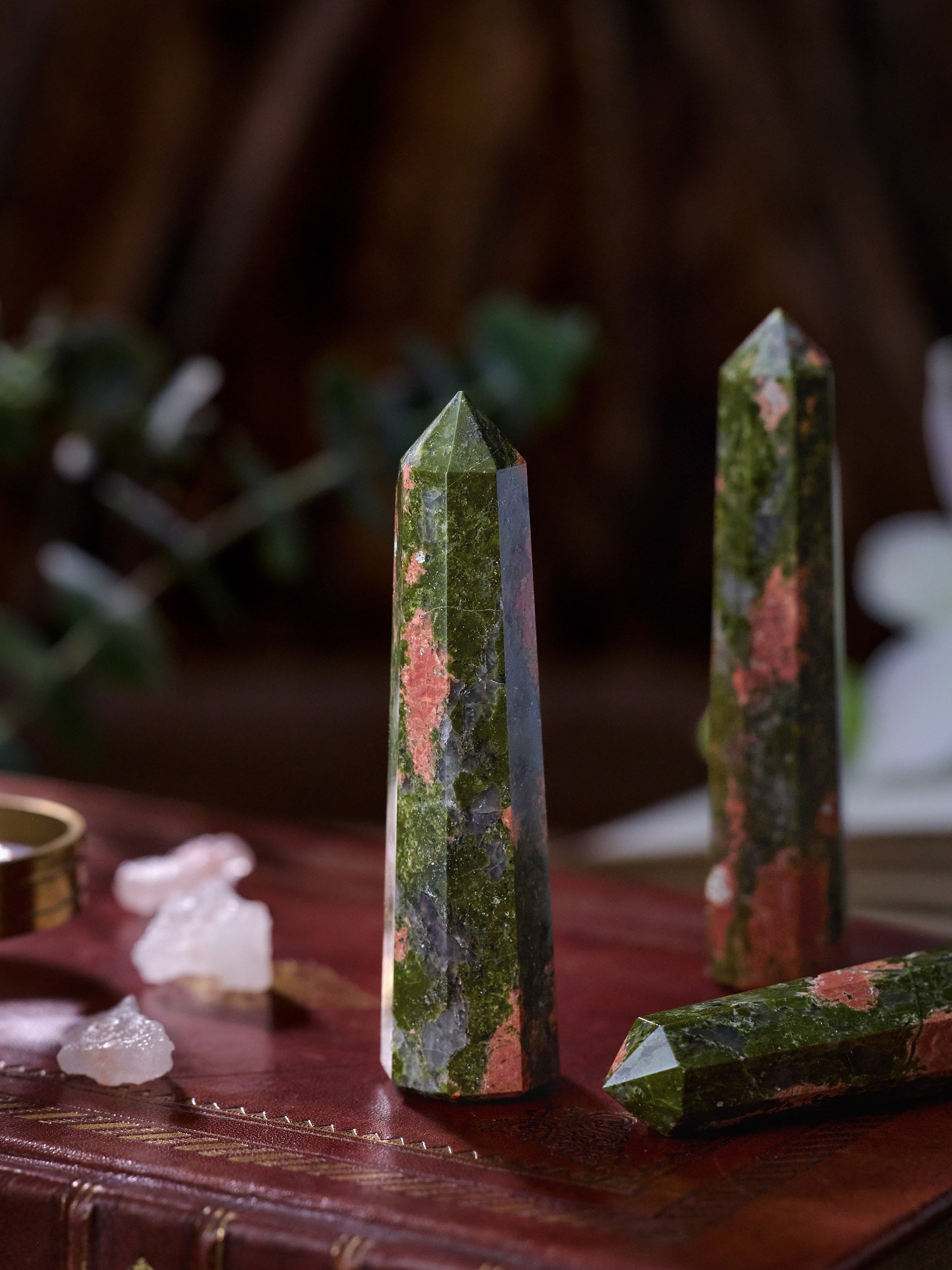 Semi-precious Gemstone - Unakite Tower