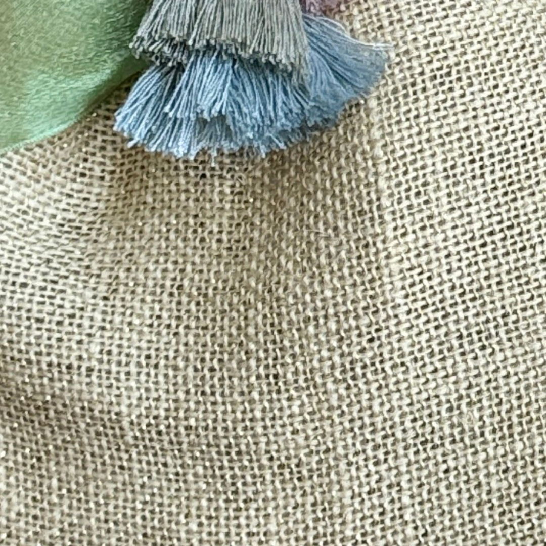 Jute Ivory & Natural Batwa Bags (Set of 2)