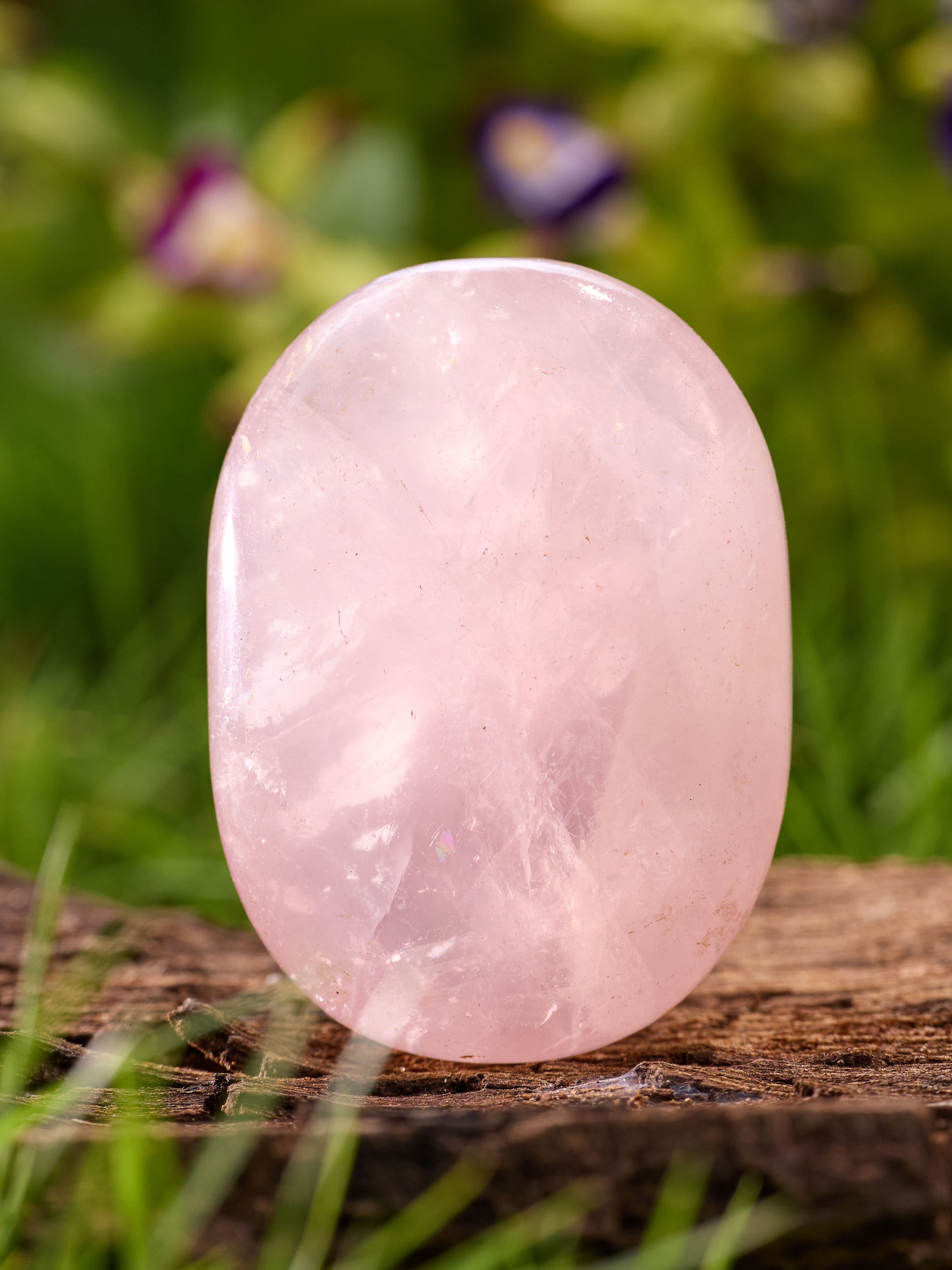 Semi-precious Gemstone - Rose Quartz Palmstone
