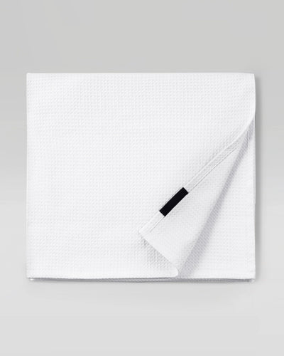 Sorrento Waffle Bianco white - Printed Beach Towel