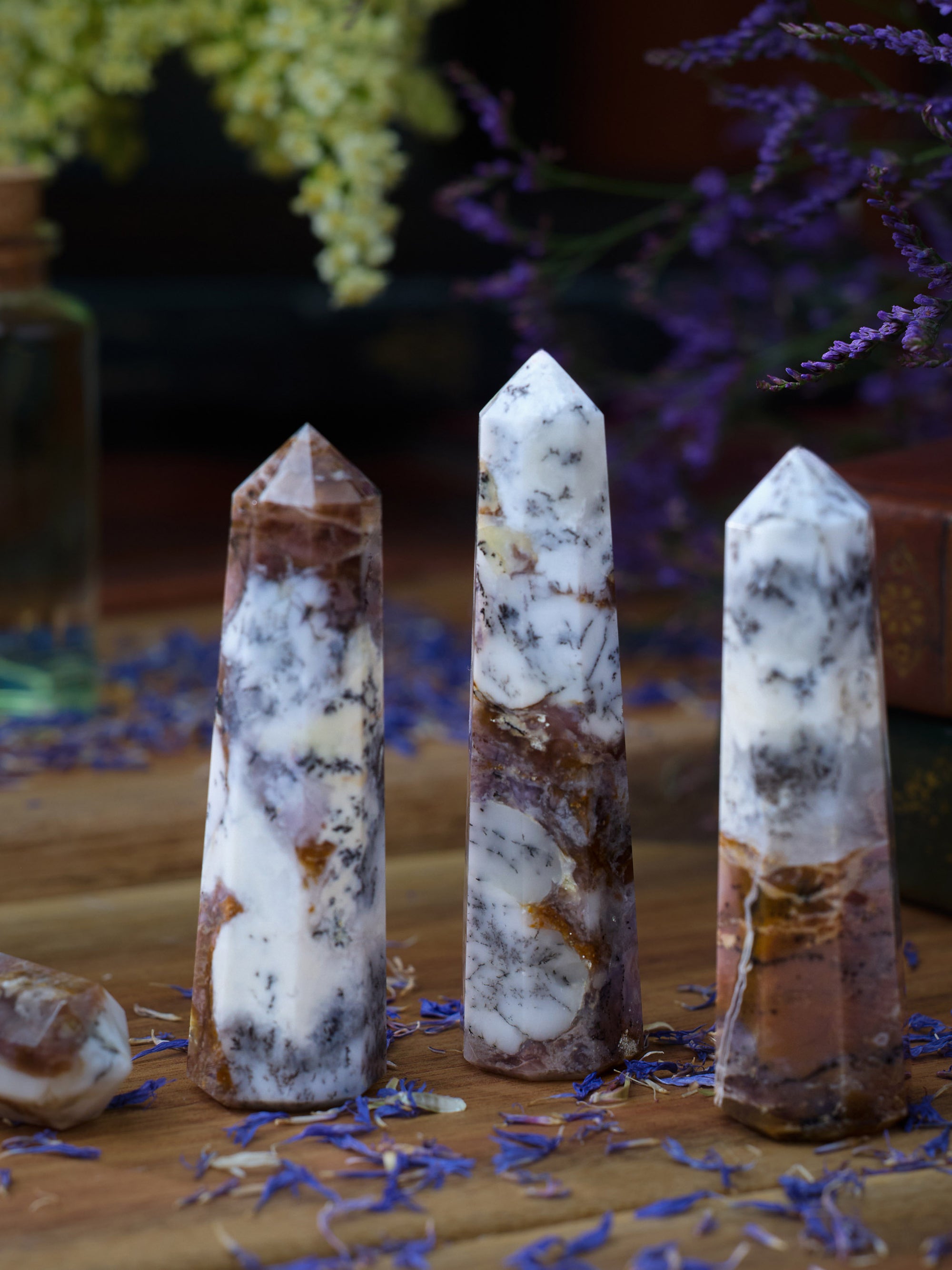Semi-precious Gemstone - Dendrite Opal Tower
