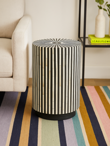 Handmade Bone inlay side end table