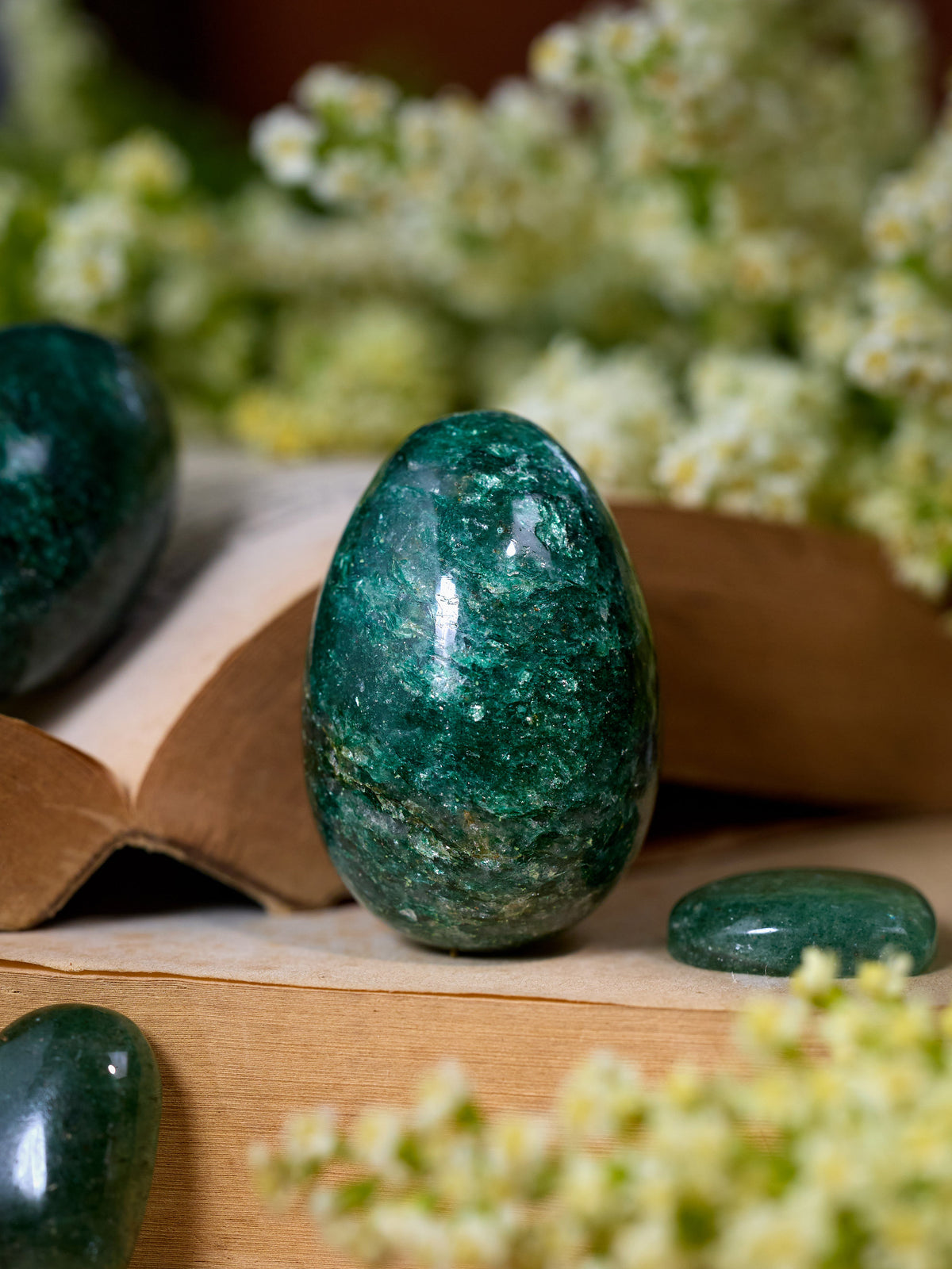 Semi-precious Stone - Moss Agate Egg