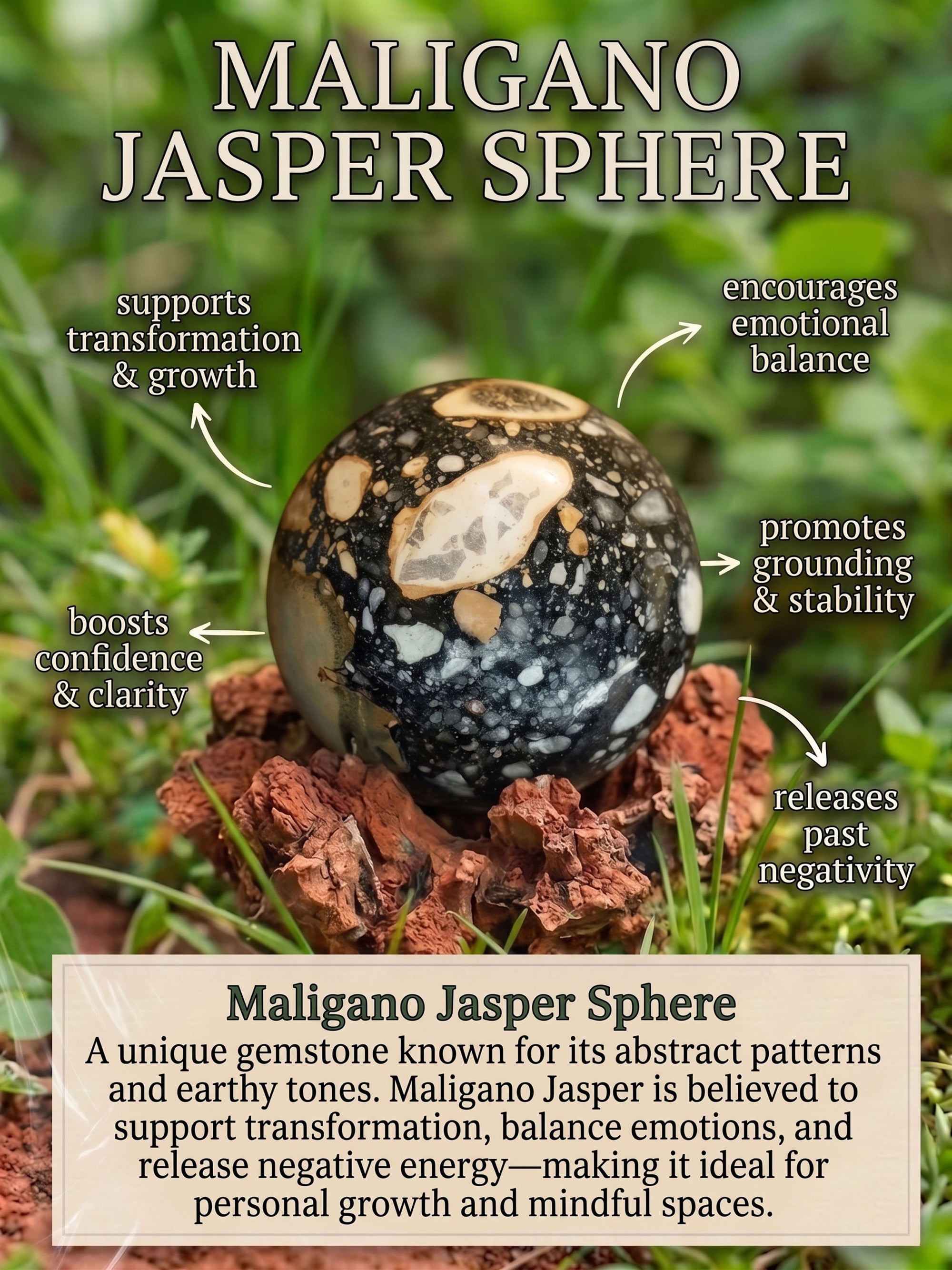 Gemstone Sphere | Maligano Jasper