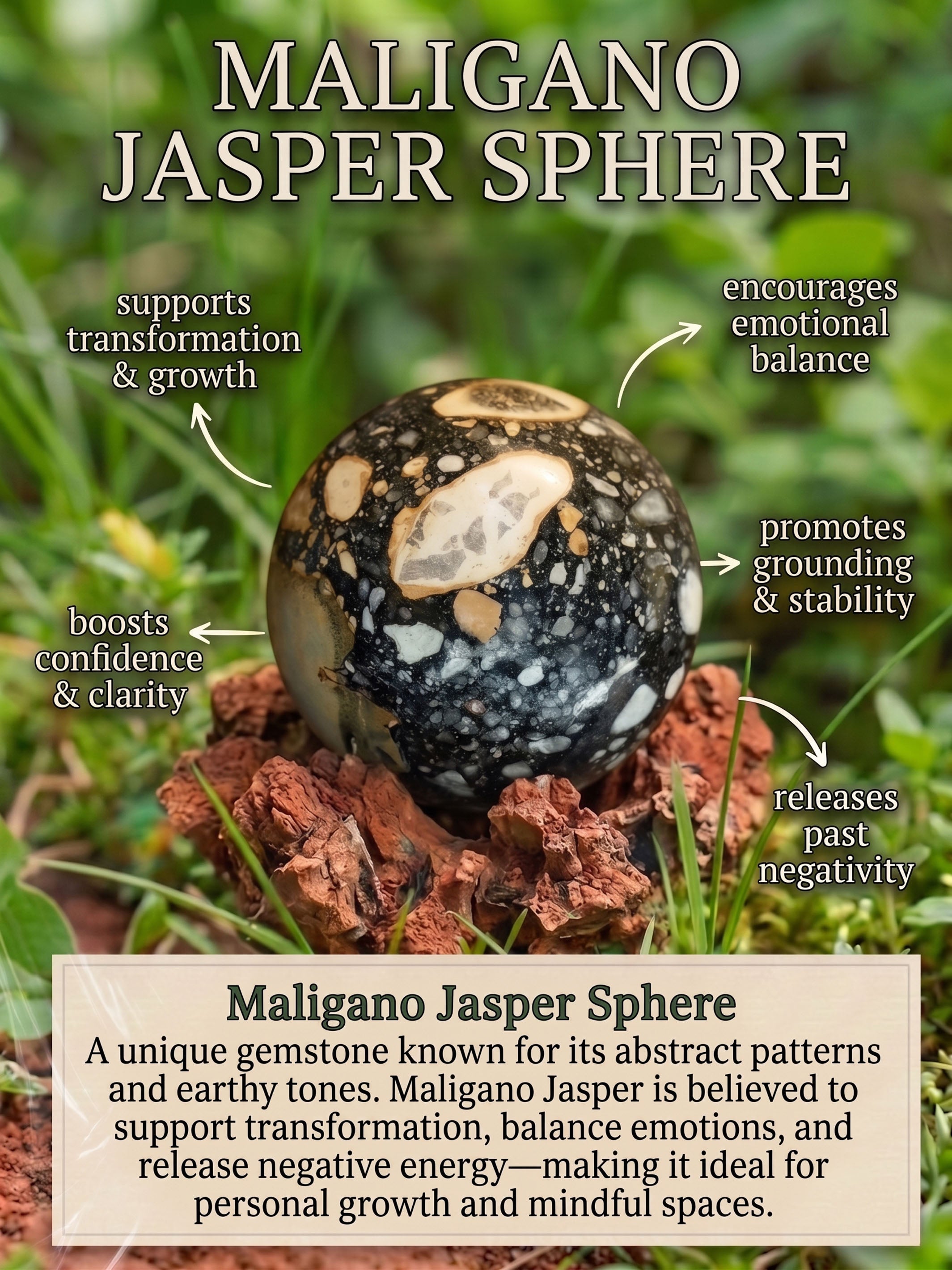 Gemstone Sphere | Maligano Jasper