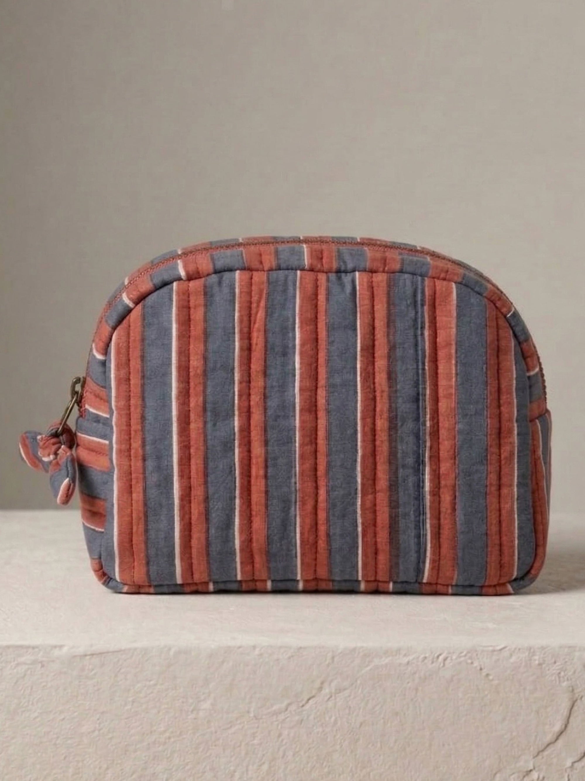 Sustainable Quilted Cotton Travel Pouch Set | Green Checks Classic Organiser Set