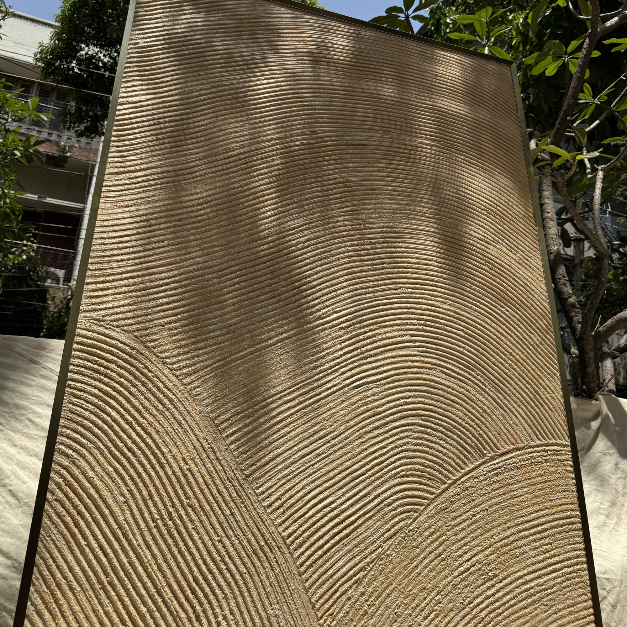 Gilded Grain Texture Artwork on Canvas Luxury Wall Art