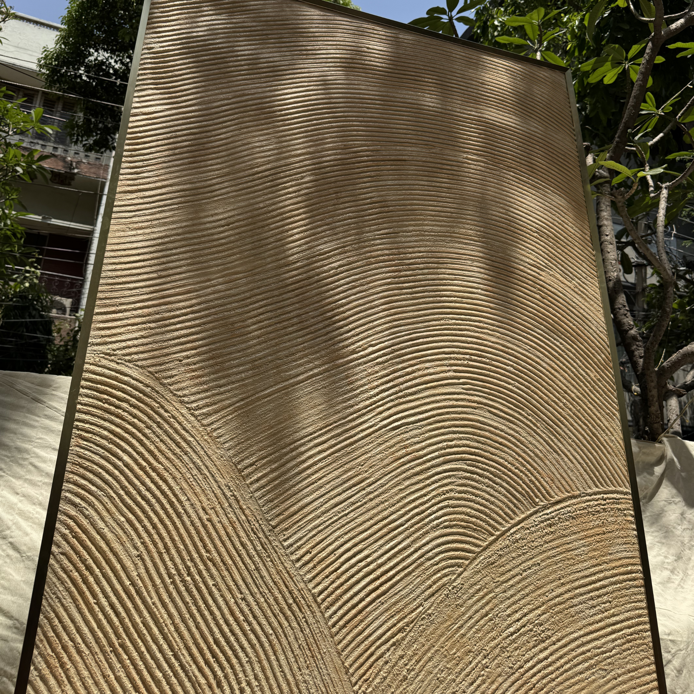 Gilded Grain Texture Artwork on Canvas Luxury Wall Art