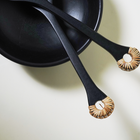 Wicker Weave Charcoal Salad Bowl