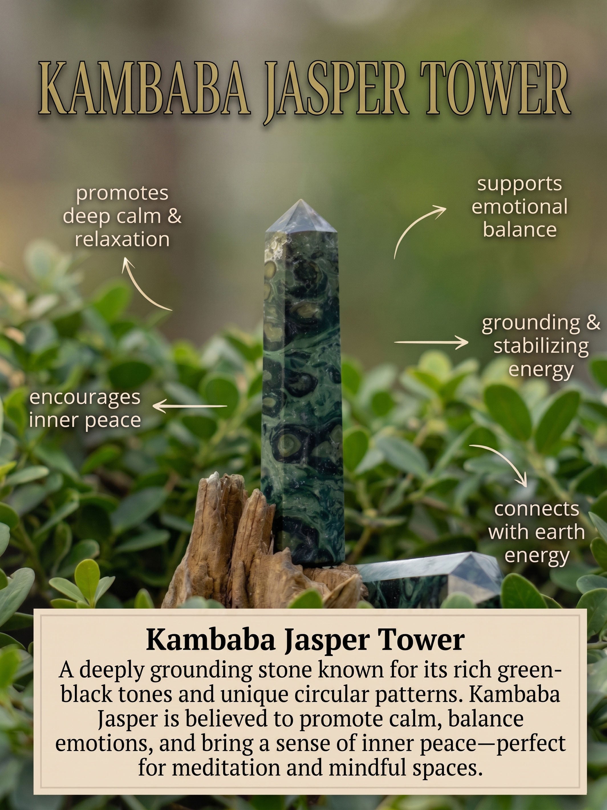 Gemstone Tower | Kambaba Jasper Obeslisk