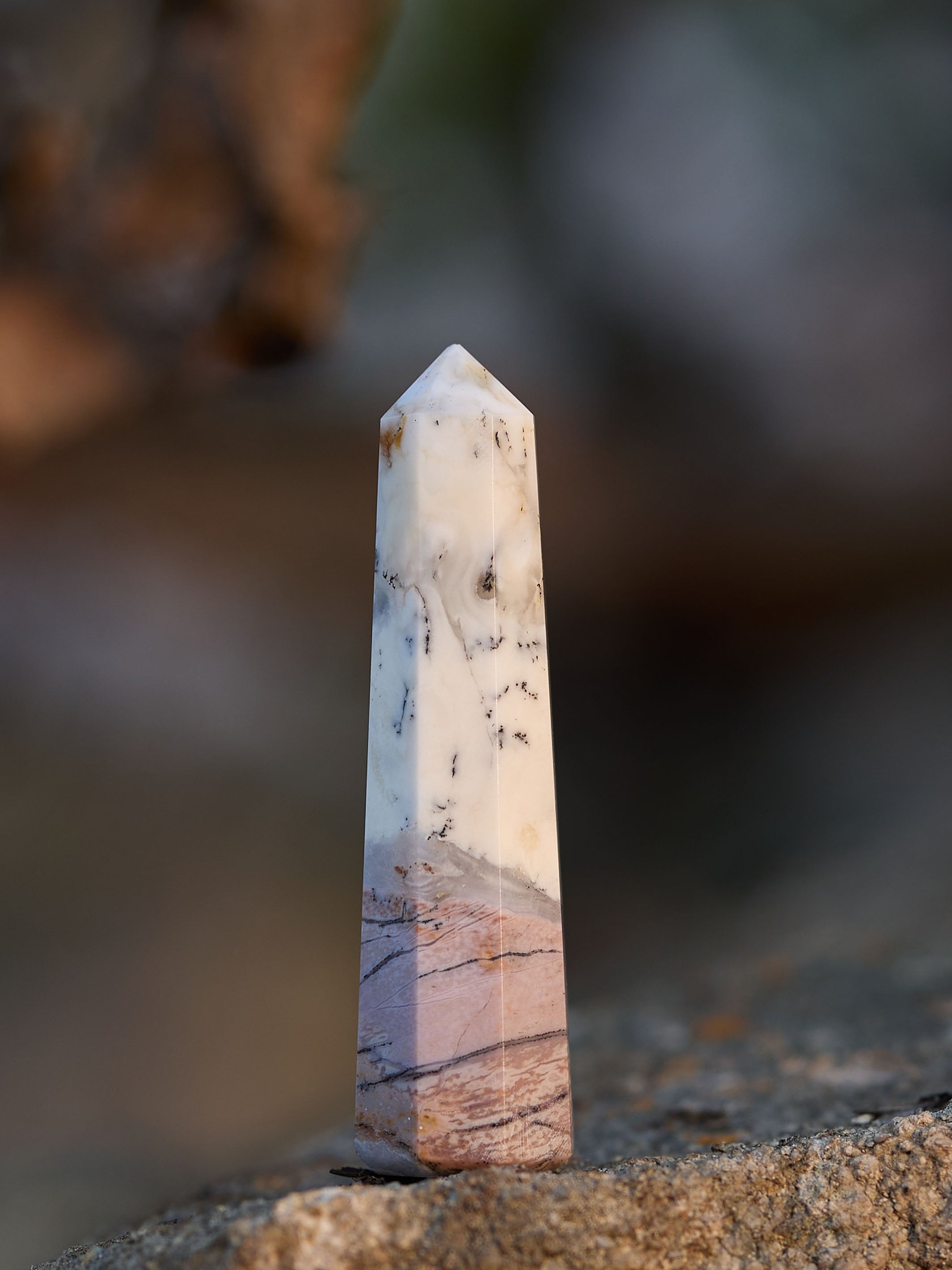 Gemstone Tower | Dendrite Opal Obelisk