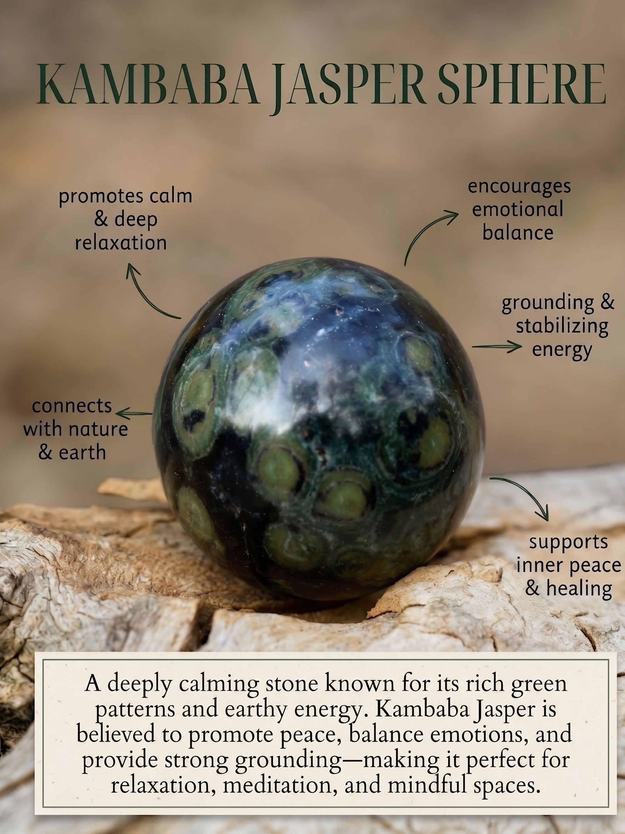 Gemstone Sphere | Kambaba Jasper