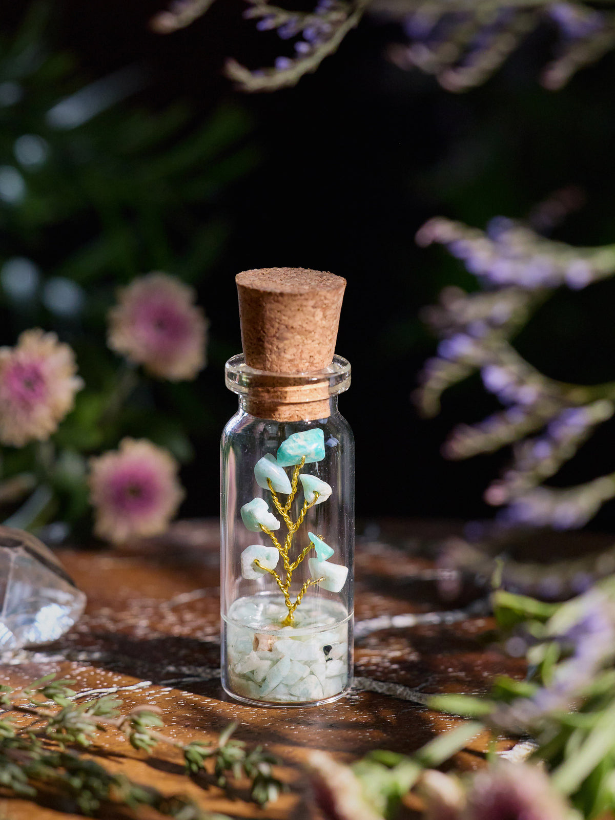Semi-precious Gemstone - Amazonite Bottle Tree - Set of 2