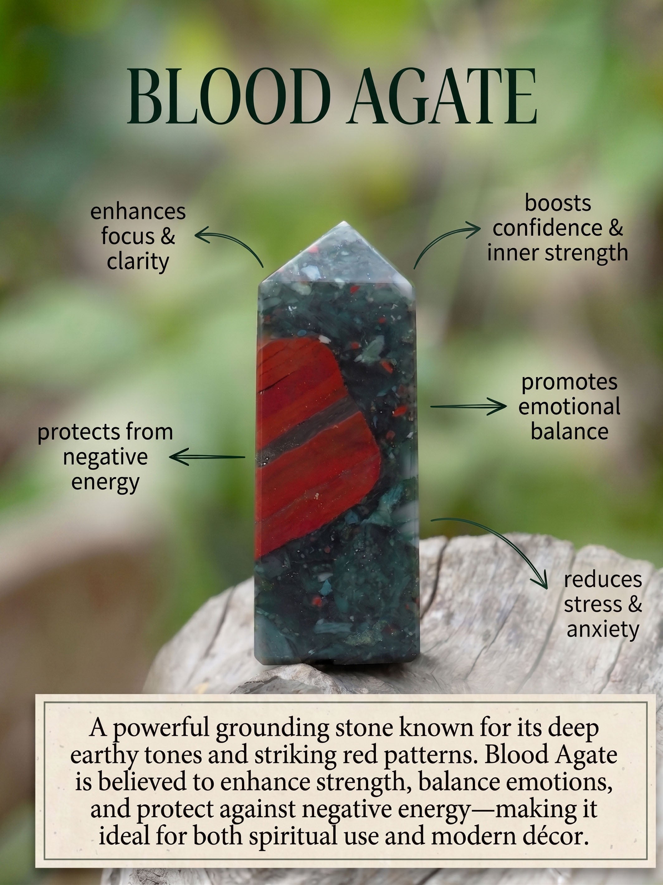 Gemstone Tower | Blood Agate