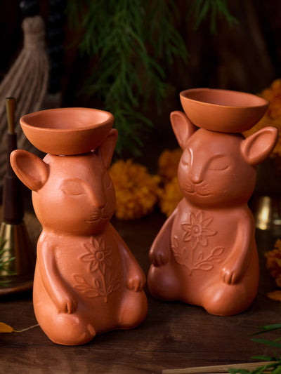 Set of 2 Rabbit Diya