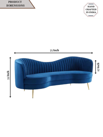 Vermont Upholstered Curved Sofa