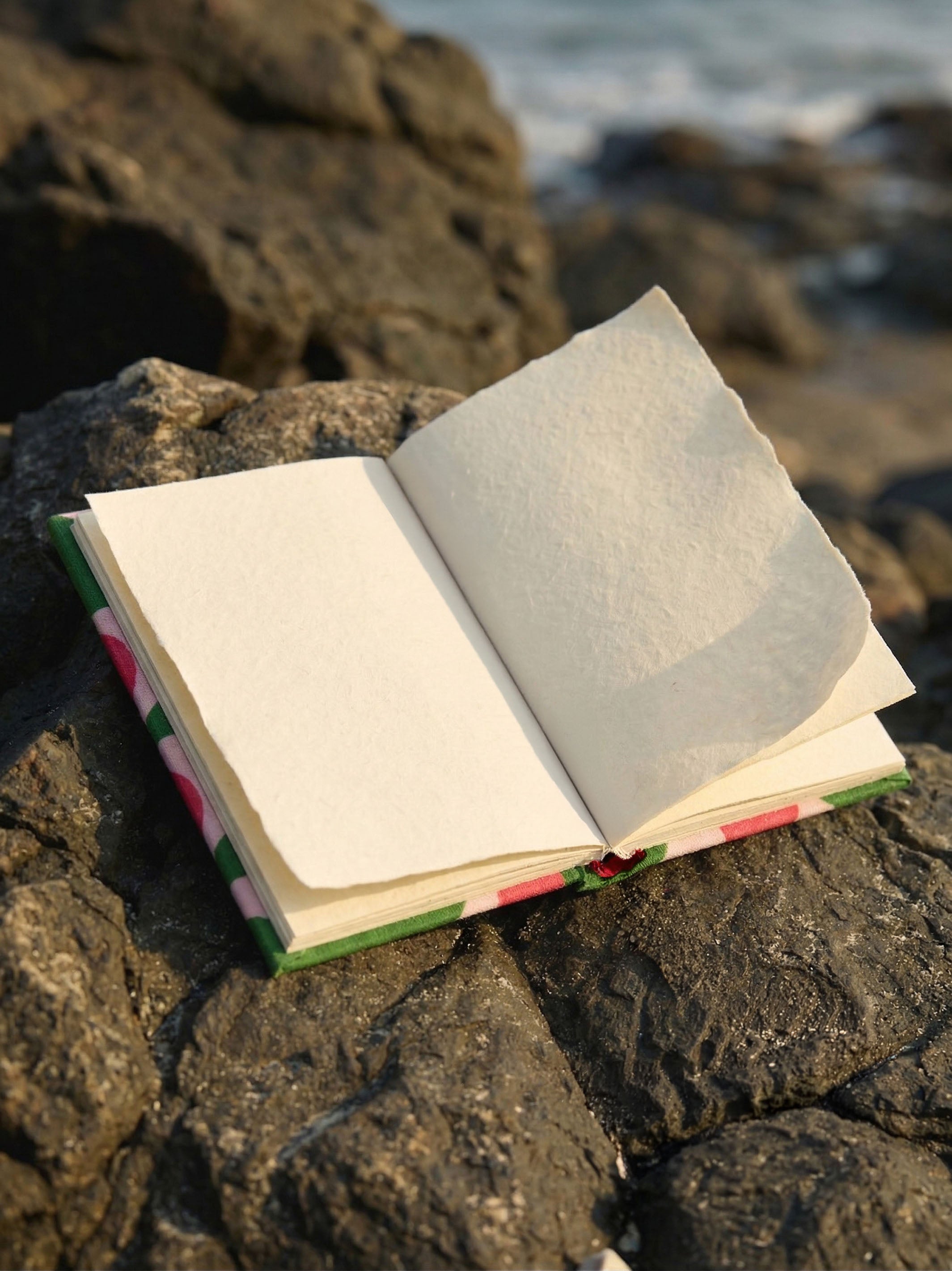 Handcrafted Sustainable A5 Diary Journal Notebook l Handmade Paper l Tide Dot
