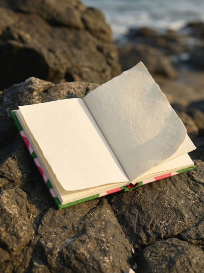 Handcrafted Sustainable A5 Diary Journal Notebook l Handmade Paper l Tide Dot