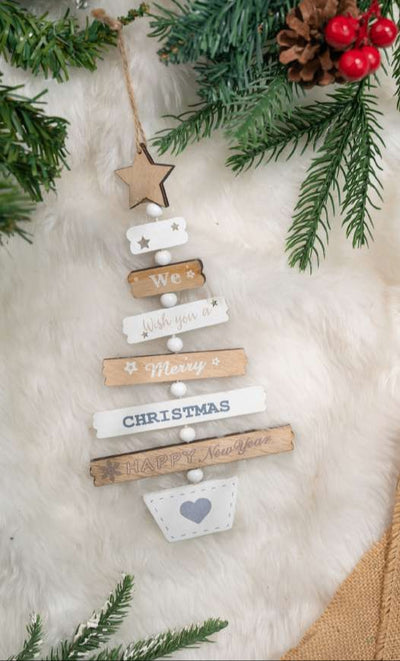 Wooden Hanging Christmas Tree Décor_CC144