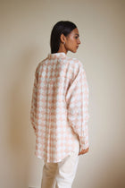 Holly Checker Linen Blush Shirt