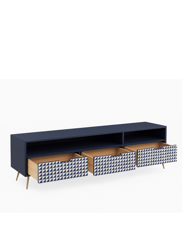 Inlay Media Unit with Drawers