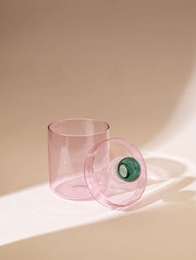 Aurora Glass Jar - Pink (Set of 2)