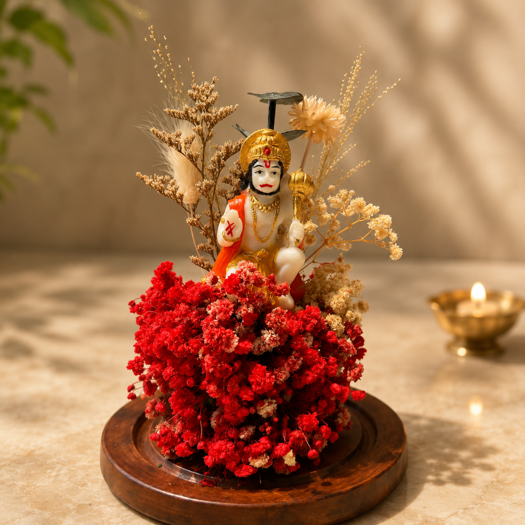 Hanuman Blessings Sacred Decorative Dome | Hanuman Ji Red Dome - https://artecasa.in/