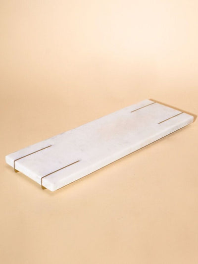 Marble Tray With Gold Base