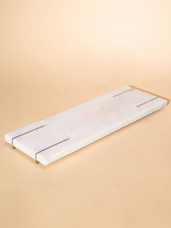 Marble Tray With Gold Base