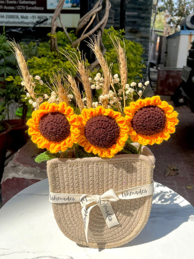 Sunflower symphony basket