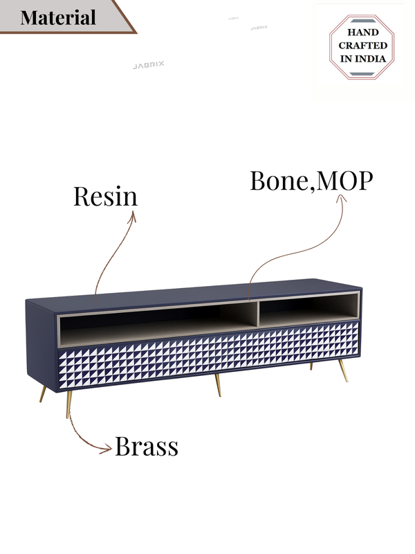 Inlay Media Unit with Drawers