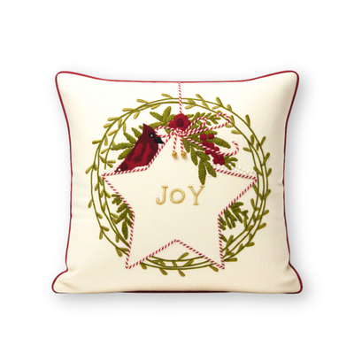 Joy Star Christmas  Cushion cover (16"X16")