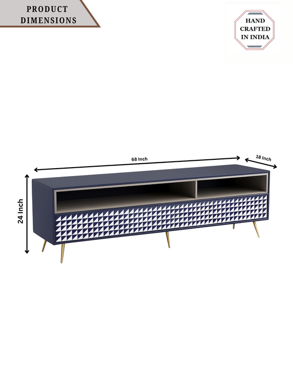 Inlay Media Unit with Drawers