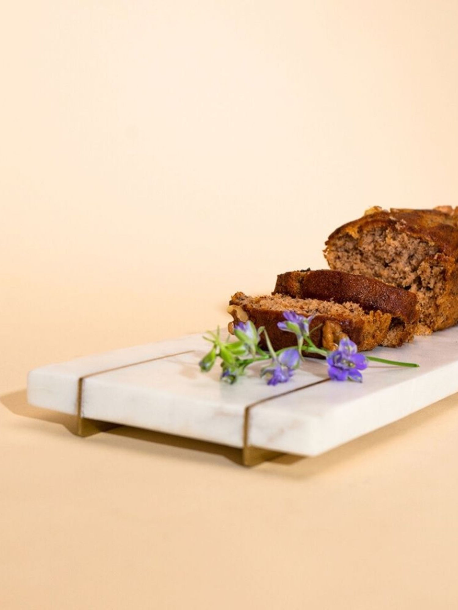 Marble Tray With Gold Base