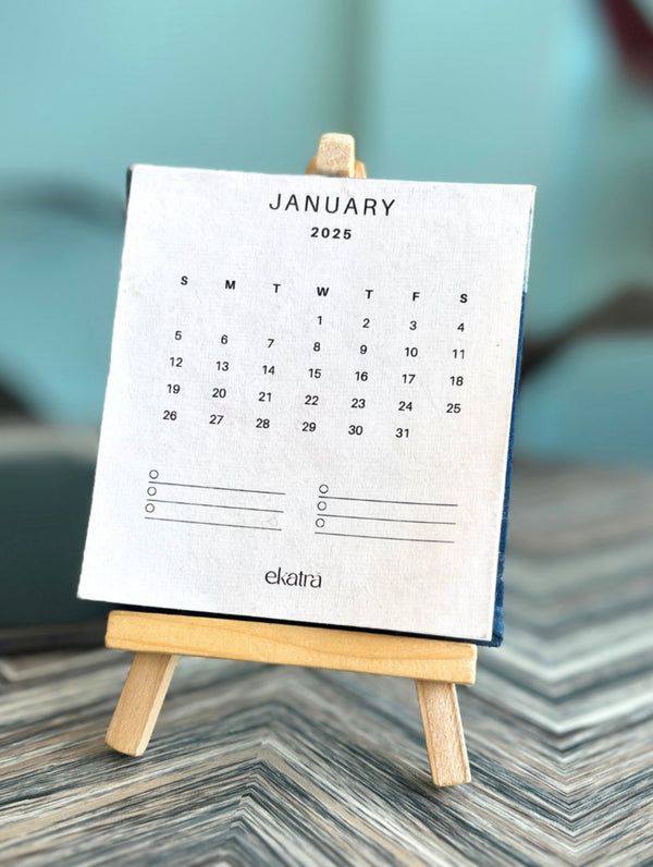 Hand Pressed Desk 2025 Calendar