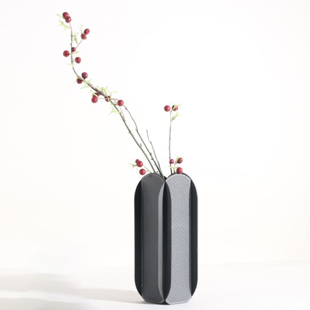 Geometric Vase - Smoke Grey
