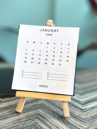 Hand Pressed Desk 2025 Calendar