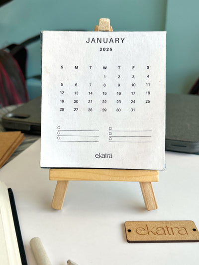 Hand Pressed Desk 2025 Calendar