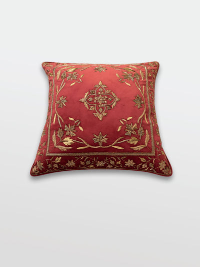 Waani Scarlet Embroidered Cushion