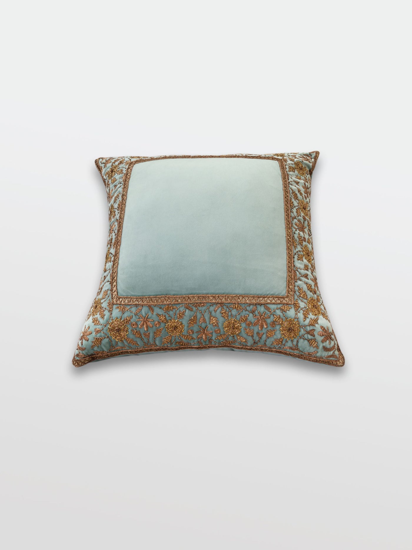 Zeenat Faberge Embroidered Cushion