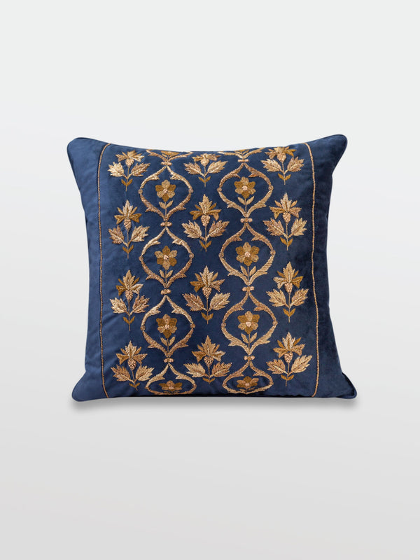 Cushion Cover - Gulzar Navy Embroidered